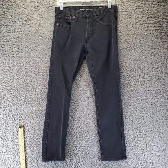 Old Navy Jeans Mens Size 29x30 Black Skinny Never-Fade Cotton Blend Denim - Picture 1 of 11